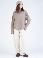 شومیز پارچه ای اوشن نسکافه ای کد 22433 - Image 4