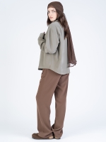 شومیز پارچه ای اوشن سبز کد 22435 - Image 3