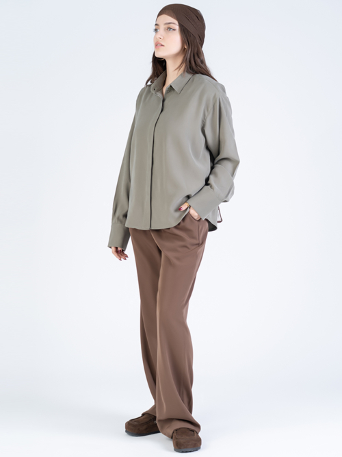 شومیز زنانه پارچه ای اوشن سبز کد 22435 - Image 9