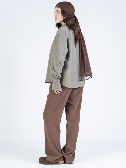 شومیز زنانه پارچه ای اوشن سبز کد 22435 - Image 2