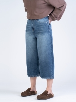 شلوار جین کراپ واید لگ قد 85 کد 22483