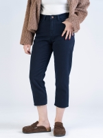 شلوار کتان استریت قد 90 دمپا کات سرمه ای کد 22625 - Image 2