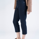 شلوار کتان استریت قد 90 دمپا کات سرمه ای کد 22625