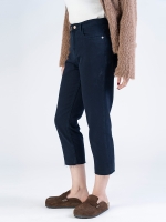 شلوار کتان استریت قد 90 دمپا کات سرمه ای کد 22625