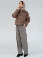 شلوار پارچه ای واید لگ قد 110 گاباردین کد 2500 - Image 7