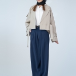 شلوار پارچه ای واید لگ قد 110 گلکسی کد 2533