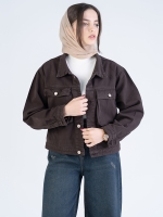 مید کت کتان قهوه ای کد 93081