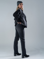 شلوار جین استریت قد 110 مشکی کم کش کد 17175 - Image 2