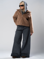 شلوار جین فول بگ قد 110 طوسی کد 18091 - Image 2