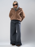 شلوار جین فول بگ قد 110 طوسی کد 18091