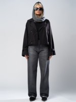 شلوار جین رگولار پلاس قد 110 مشکی کد 19780 - Image 2