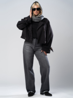 شلوار جین رگولار پلاس قد 110 مشکی کد 19780 - Image 3