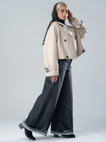 شلوار جین فول بگ قد 110 مشکی کد 20025 - Image 5