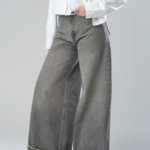 شلوار جین فول بگ قد 110 طوسی کد 20332