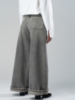 شلوار جین فول بگ قد 110 طوسی کد 20332 - Image 2