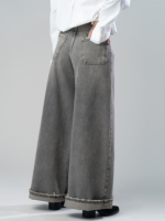 شلوار جین فول بگ قد 110 طوسی کد 20332 - Image 3