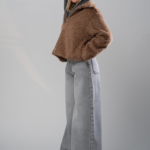 شلوار جین فول بگ قد 110 طوسی کد 20333