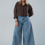 شلوار جین فول بگ قد 90 کد 20547