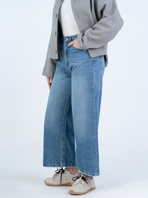 شلوار بگ زنانه جین قد 90 کد 20871 - Image 2