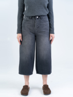 شلوار جین واید لگ قد 85 مشکی کد 21785