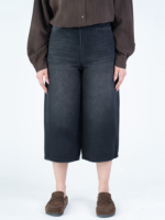 شلوار جین واید لگ قد 85 مشکی کد 21787