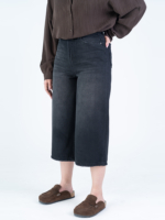 شلوار جین واید لگ قد 85 مشکی کد 21787 - Image 2