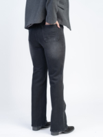 شلوار جین فلر قد 110 مشکی کم کش کد 21888 - Image 2