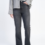 شلوار جین فلر قد 110 مشکی کم کش کد 21889