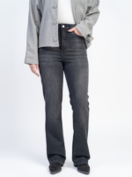 شلوار جین فلر قد 110 مشکی کم کش کد 21889