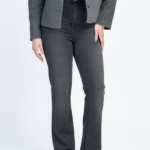 شلوار جین فلر قد 110 مشکی کم کش کد 21892