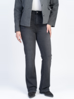 شلوار جین فلر قد 110 مشکی کم کش کد 21892