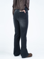 شلوار جین فلر قد 110 مشکی کم کش کد 21894 - Image 2