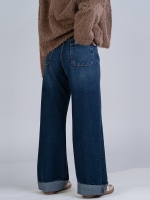 مشاهده شلوار جین بگ قد 115 دمپا کات کد 22082 - Image 2