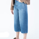 شلوار جین کراپ واید لگ قد 85 کد 22485