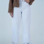 شلوار کتان رگولار قد 110 سفید کد 22532