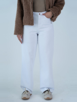 شلوار کتان رگولار قد 110 سفید کد 22532