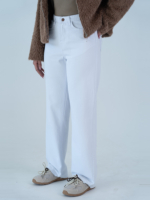 شلوار کتان رگولار قد 110 سفید کد 22532 - Image 3