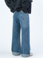شلوار جین بگ قد 115 دمپا کات کد 22551 - Image 2