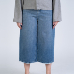 شلوار جین کراپ واید لگ قد 85 کد 22565