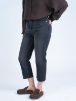 شلوار جین استریت قد 90 دمپا کات مشکی کد 22644 - Image 2