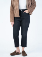 شلوار جین کراپ استریت قد 90 مشکی دمپا کات کد 22645