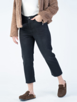 شلوار جین کراپ استریت قد 90 مشکی دمپا کات کد 22645 - Image 2