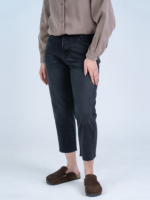 شلوار جین استریت قد 90 دمپا کات مشکی کد 22648 - Image 2