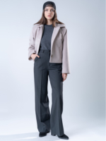 شلوار پارچه ای بگ قد 110 بزیاق ذغالی کد 22652 - Image 8