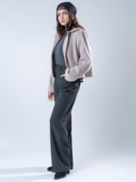 شلوار پارچه ای بگ قد 110 بزیاق ذغالی کد 22652 - Image 7