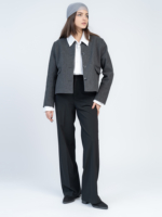 شلوار پارچه ای بگ قد 110 بزیاق مشکی کد 22653