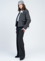 شلوار پارچه ای بگ قد 110 بزیاق مشکی کد 22653 - Image 5