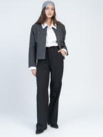 شلوار پارچه ای بگ قد 110 بزیاق مشکی کد 22653 - Image 6