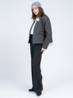 شلوار پارچه ای بگ قد 110 بزیاق مشکی کد 22653 - Image 2