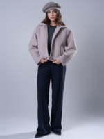 شلوار پارچه ای بگ قد 110 بزیاق سرمه ای کد 22654